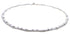 Silver Opal And White Inlay Link Necklace And Earrings Set FX26437